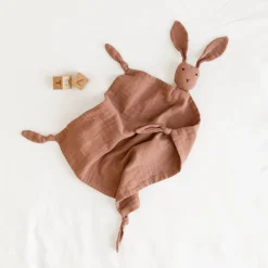 Doudou lapin 40x40 cm moka