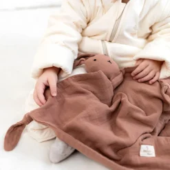 Doudou lapin 40x40 cm moka