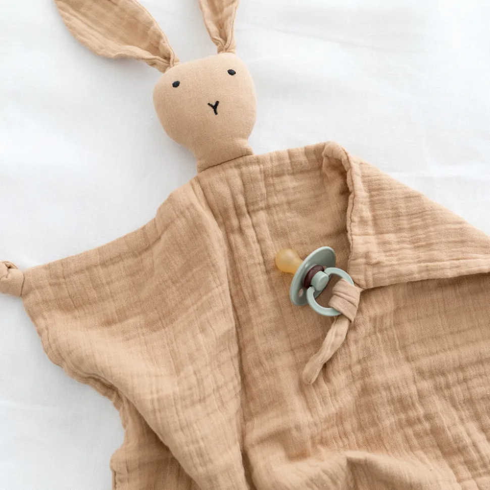 Doudou lapin 40x40 cm naturel