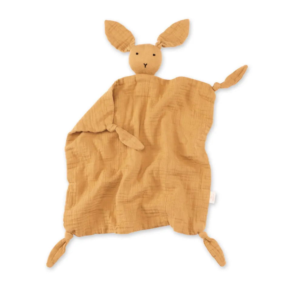 Doudou lapin 40x40 cm ocre