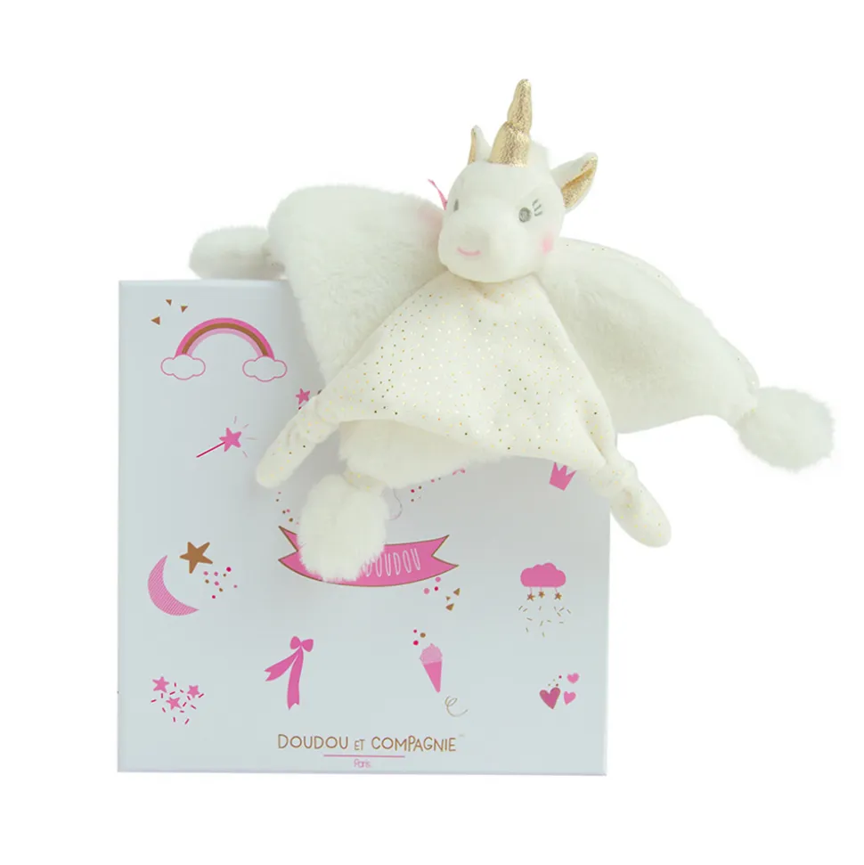 Doudou licorne or