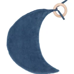 Doudou lune avec anneau dentition gaze et bambou