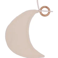 Doudou lune avec anneau dentition gaze et bambou