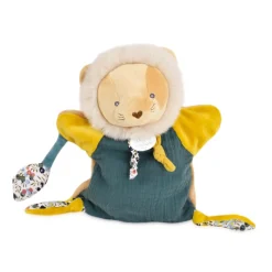 Doudou marionnette boh'aime lion 25 cm