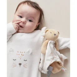 Doudou marionnette kendi en veloudoux beige