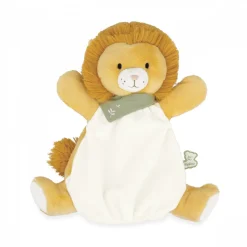 Doudou marionnette lion nougat
