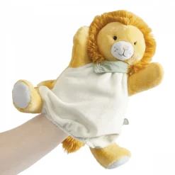 Doudou marionnette lion nougat