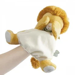 Doudou marionnette lion nougat