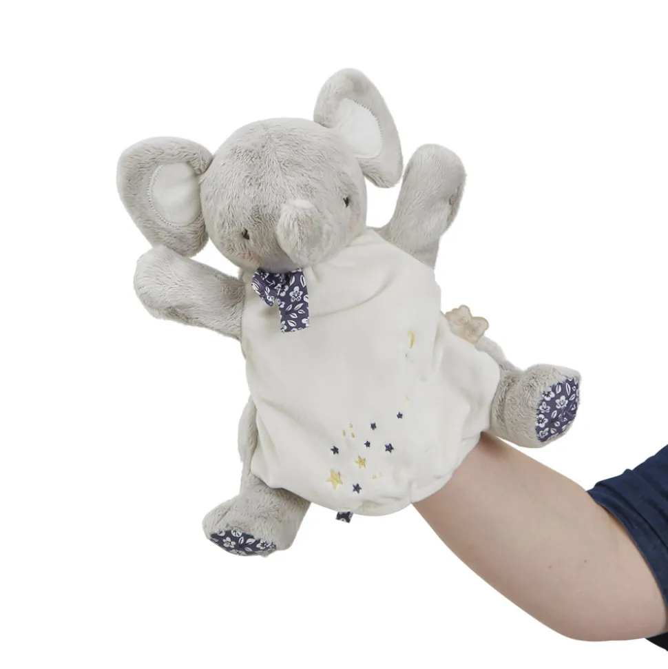 Doudou marionnette petit eléphant 24 cm