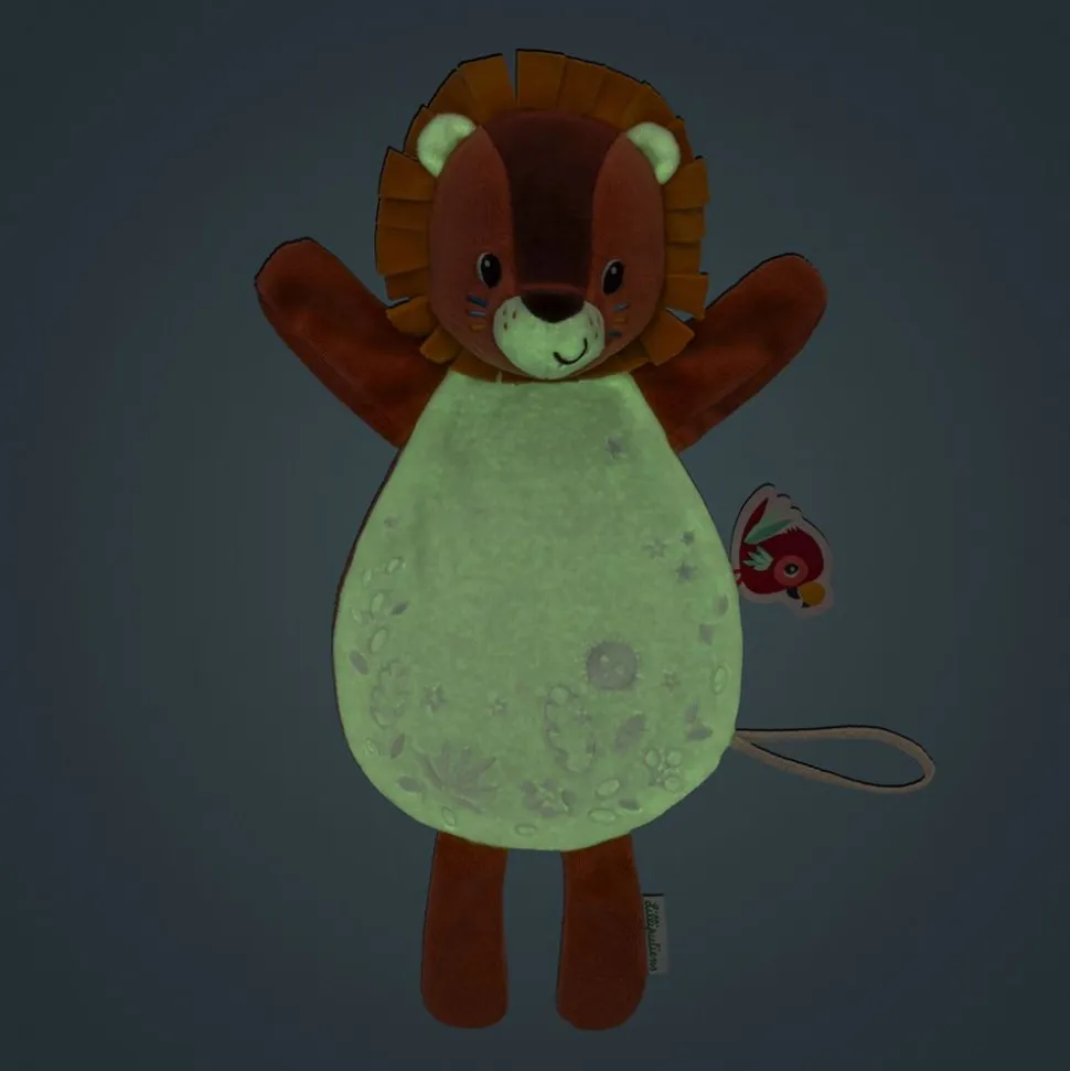 Doudou marionnette phosphorescente jack le lion