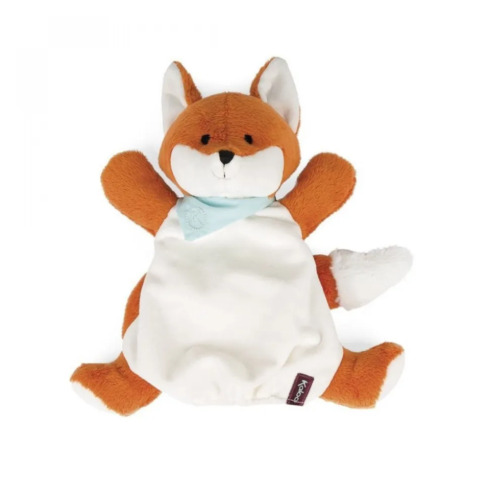 Doudou marionnette renard paprika