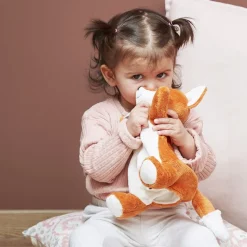 Doudou marionnette renard paprika