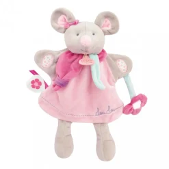 Doudou marionnette souris pearly