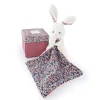 Doudou mouchoir boh'aime lapin rose