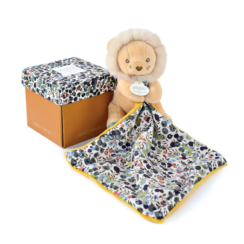 Doudou mouchoir boh'aime lion