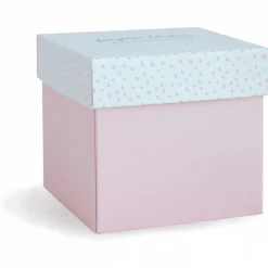 Doudou mouchoir boîte fleur lapin rose
