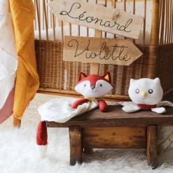 Doudou mouchoir - cache cache en forêt