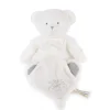 Doudou mouchoir ours 30 cm argent