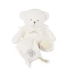 Doudou mouchoir ours 30 cm blanc