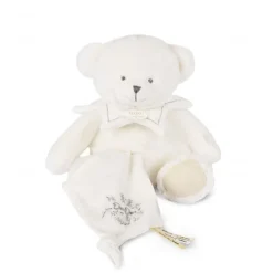 Doudou mouchoir ours 30 cm blanc