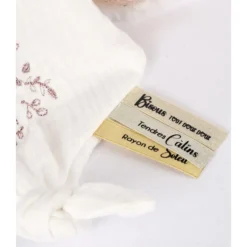 Doudou mouchoir ours 30 cm rose