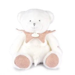 Doudou mouchoir ours 30 cm rose