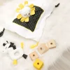 Doudou mouchoir pluche et pompon