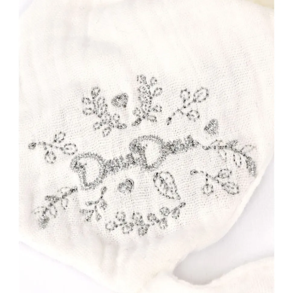 Doudou pantin attache sucette ours 20 cm argent