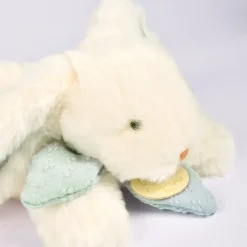 Doudou pantin lapin bonbon 20 cm bleu gris