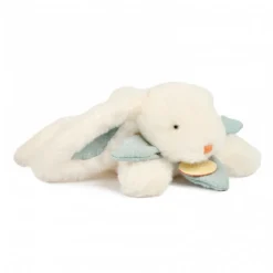 Doudou pantin lapin bonbon 20 cm bleu gris