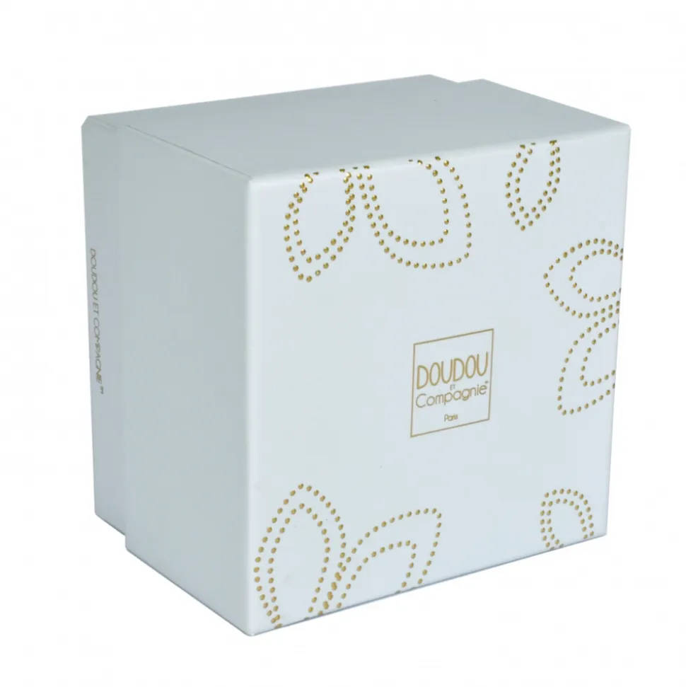 Doudou pantin lapin bonbon 20 cm bleu gris