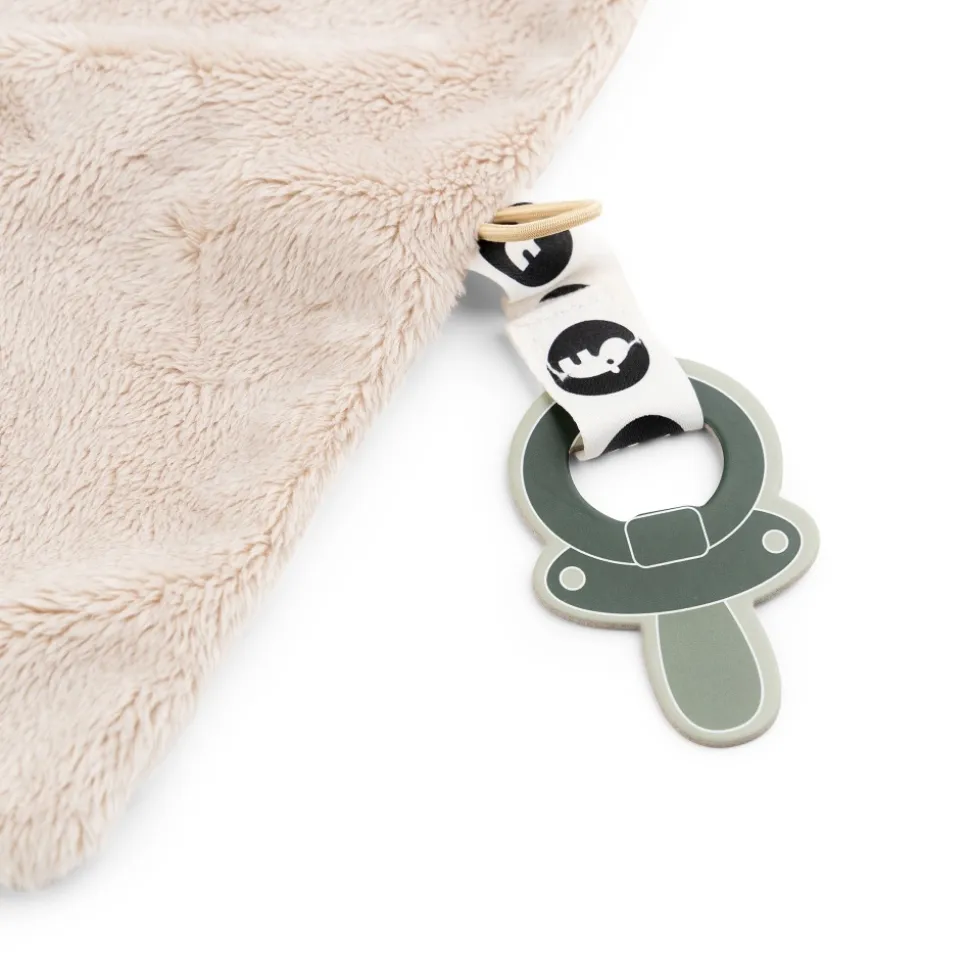 Doudou plat attache sucette lalee sable