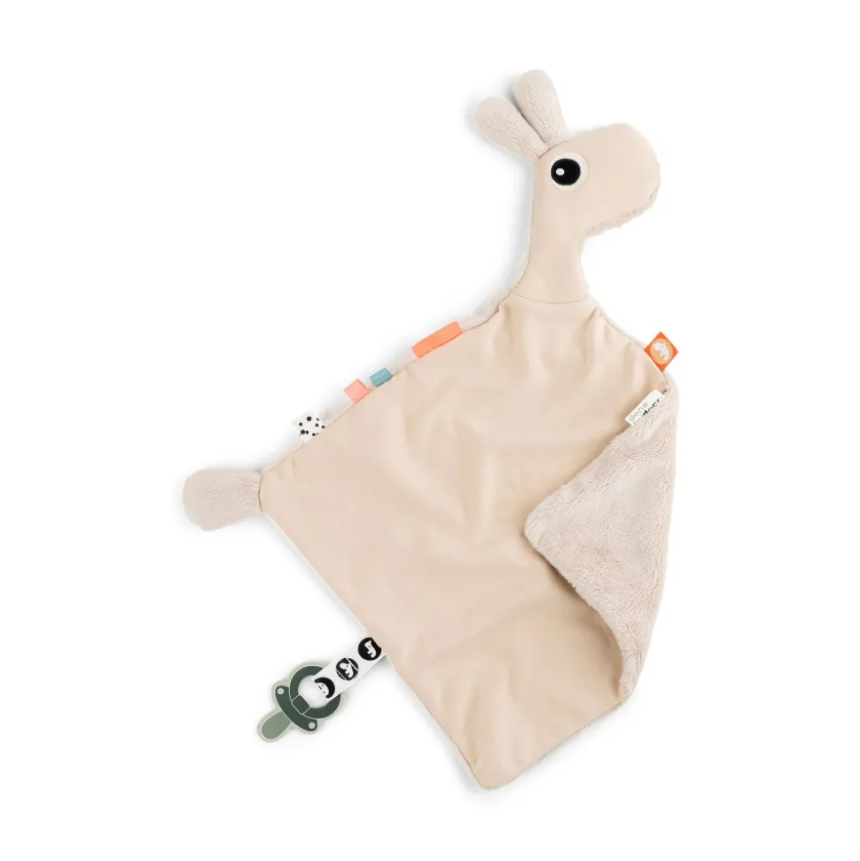 Doudou plat attache sucette lalee sable