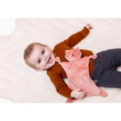 Doudou plat attache sucette mrs. cat