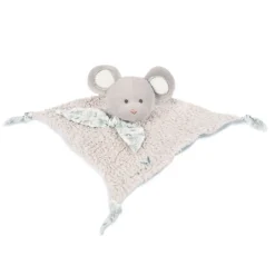 Doudou plat botanic souris vert olive