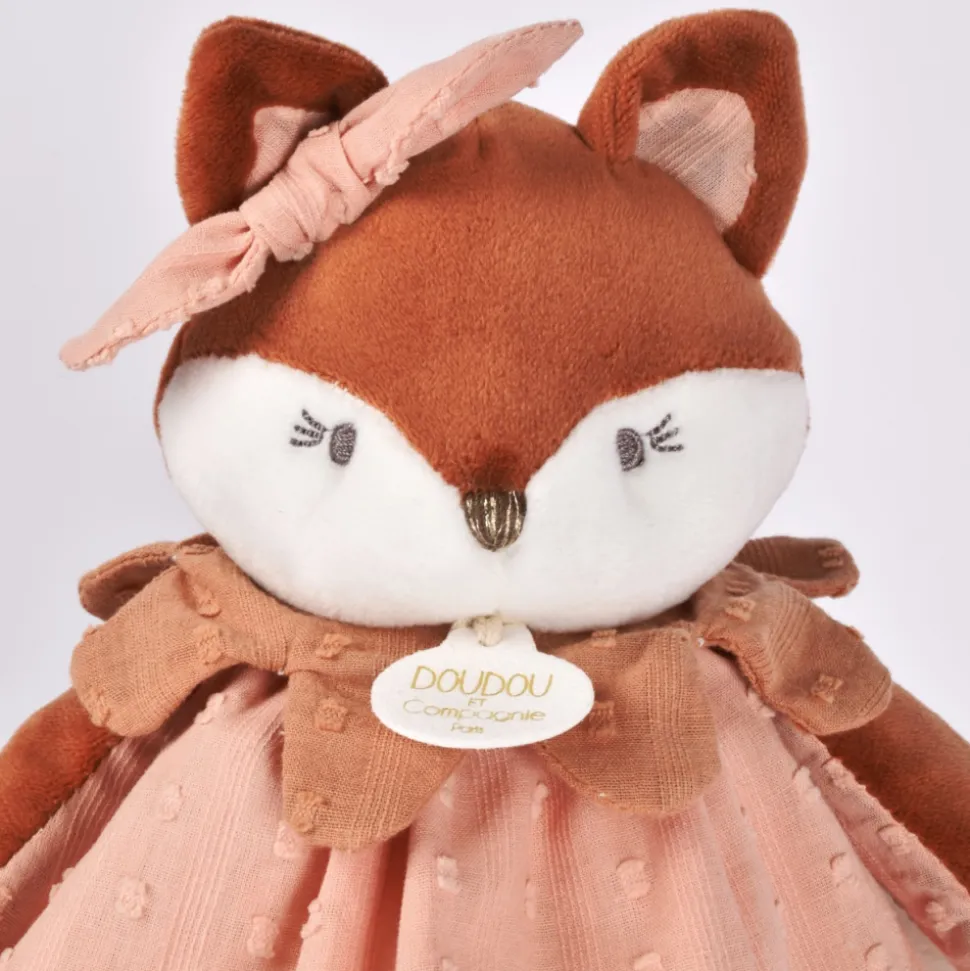 Doudou plat 29 cm mina la renarde