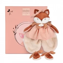 Doudou plat 29 cm mina la renarde