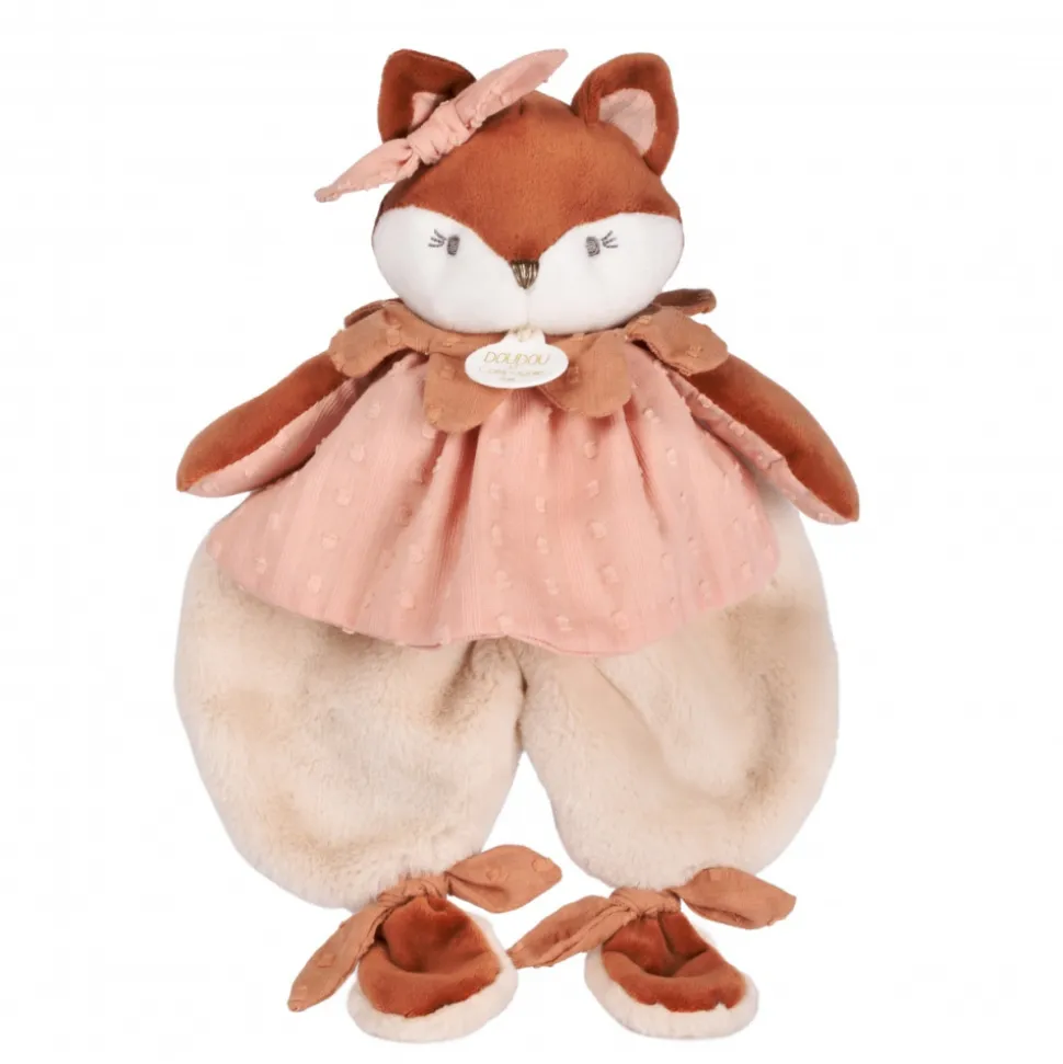 Doudou plat 29 cm mina la renarde