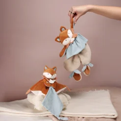 Doudou plat 29 cm timo le renard