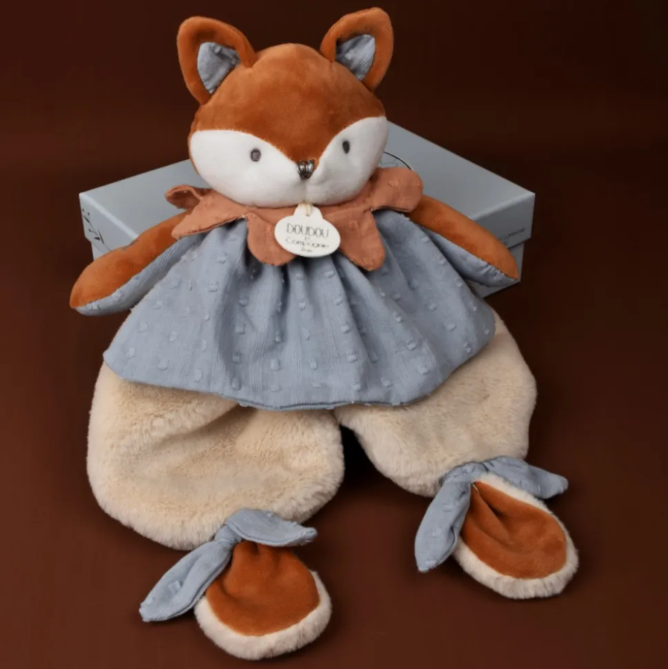 Doudou plat 29 cm timo le renard