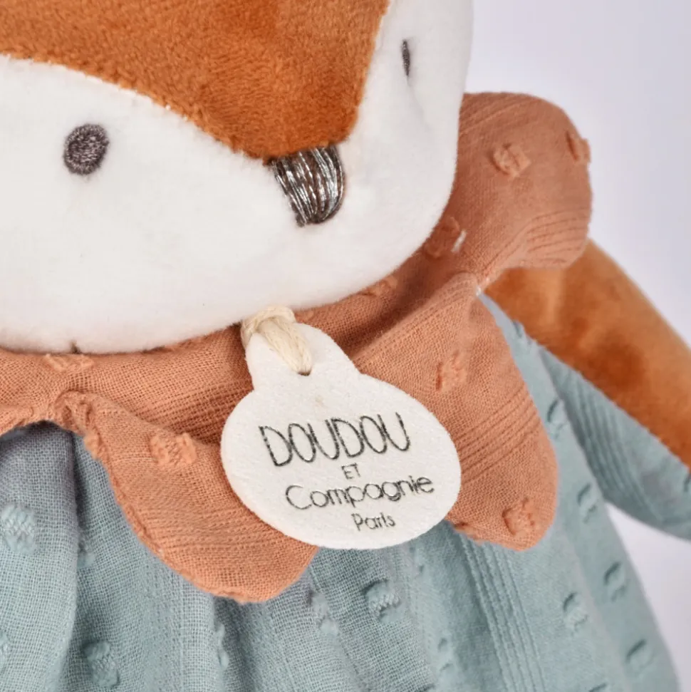 Doudou plat 29 cm timo le renard