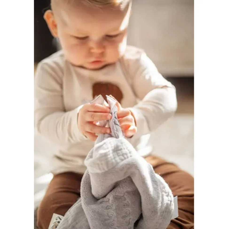 Doudou plat gris clair
