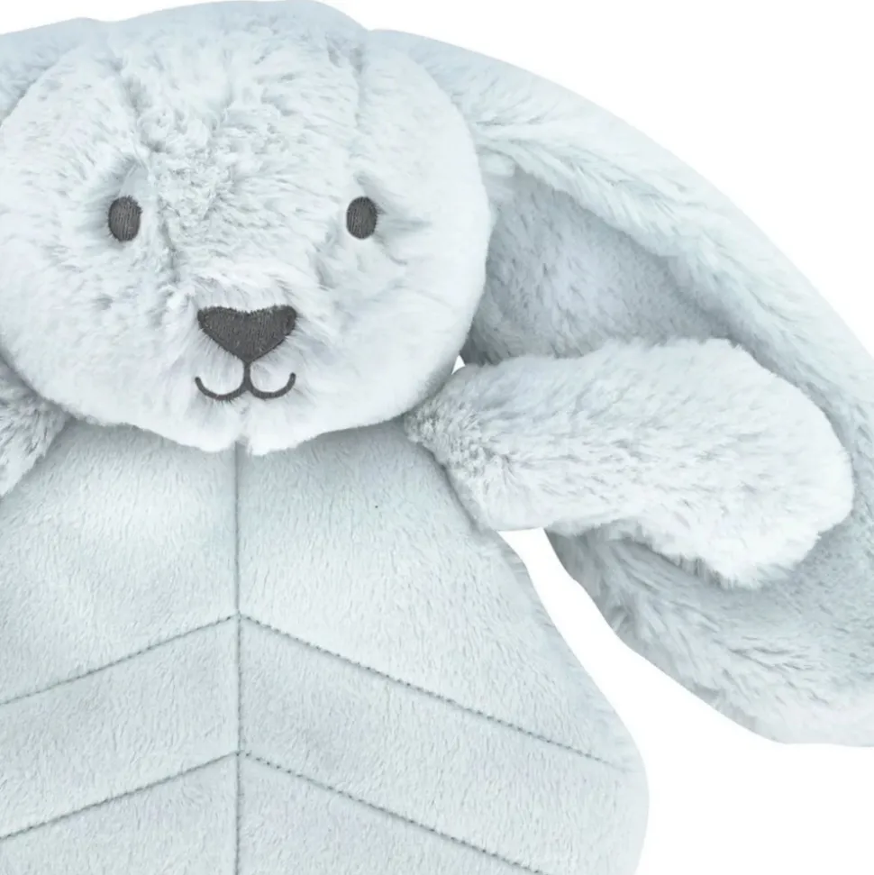 Doudou plat lapin 30 cm - bleu ciel