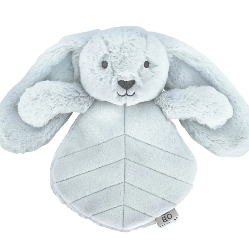 Doudou plat lapin 30 cm - bleu ciel