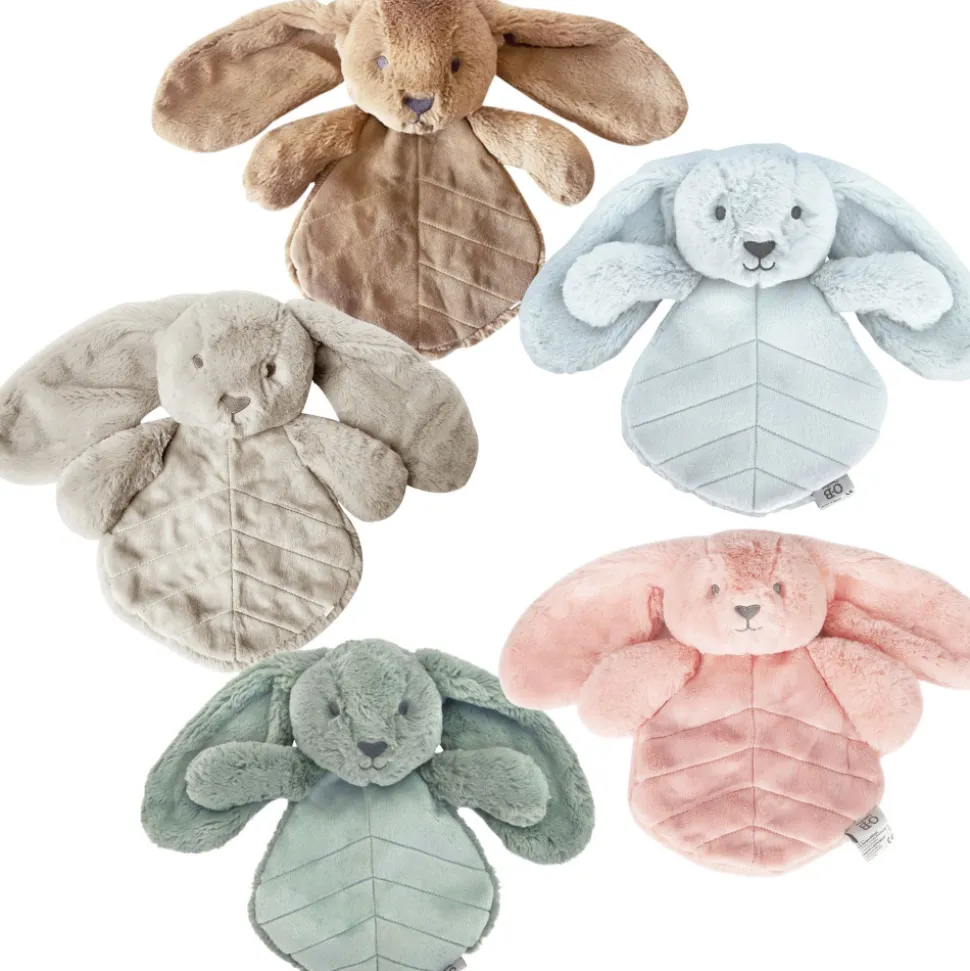 Doudou plat lapin 30 cm - sauge