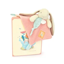 Doudou plat lapin rose