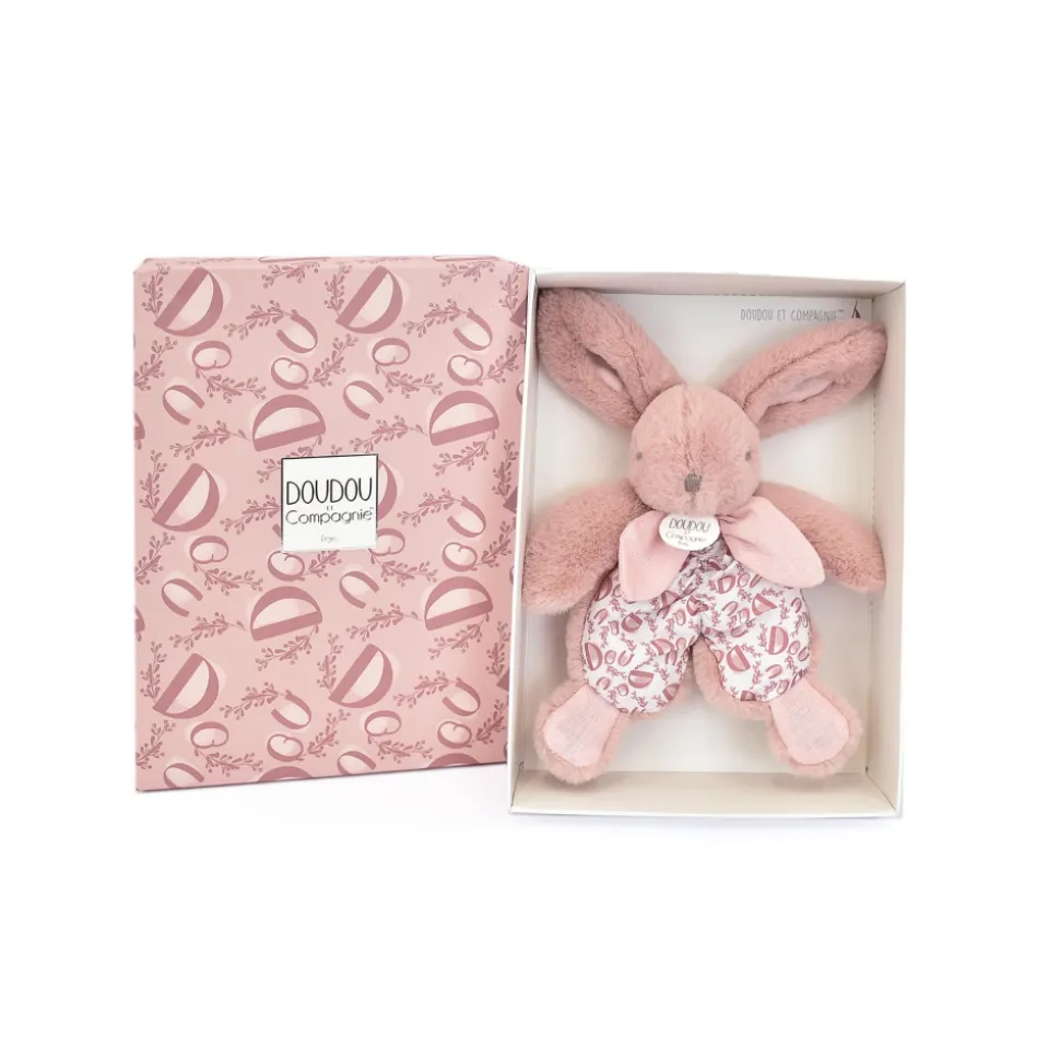 Doudou plat lapin rose lapin doudou 18 cm