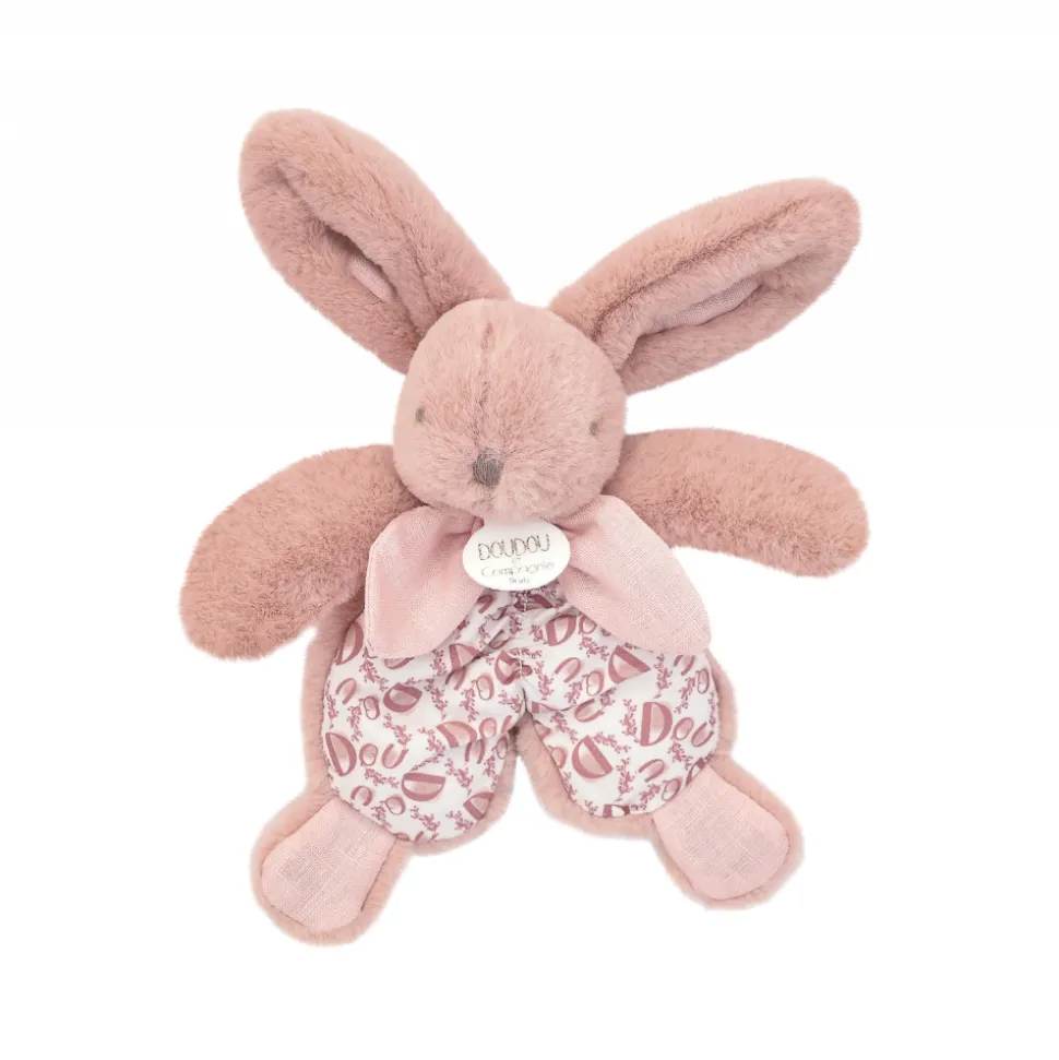 Doudou plat lapin rose lapin doudou 18 cm