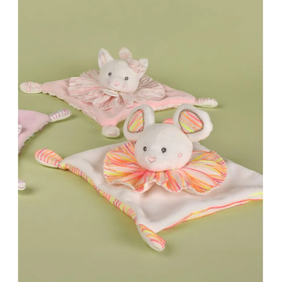 Doudou plat les chouchoux 20 cm chat