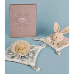Doudou plat les chouchoux 20 cm lapin